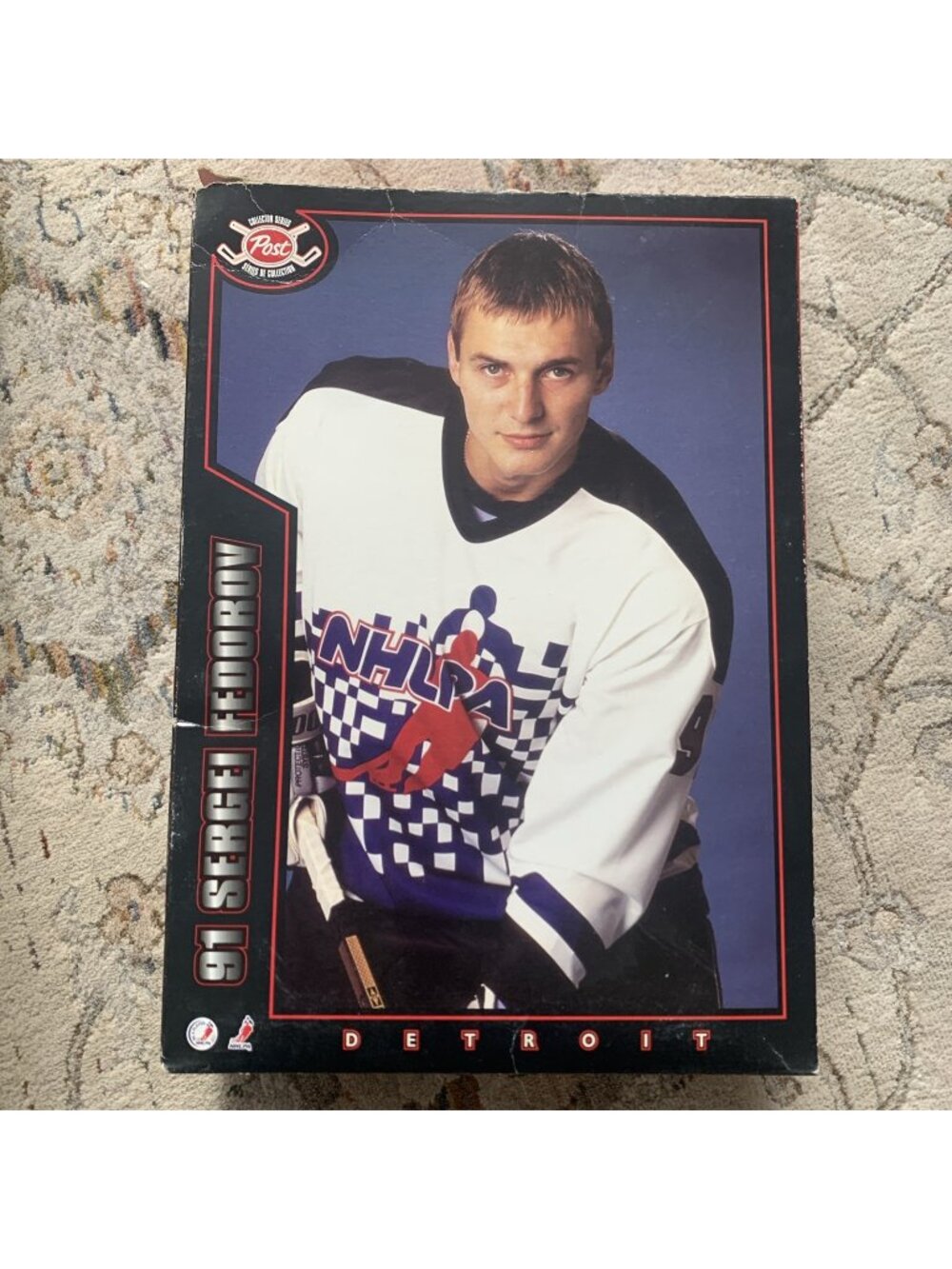 Cereal Box Post Honeycomb Free Hockey Player Card Back Panel NHL Sergei Fedorov